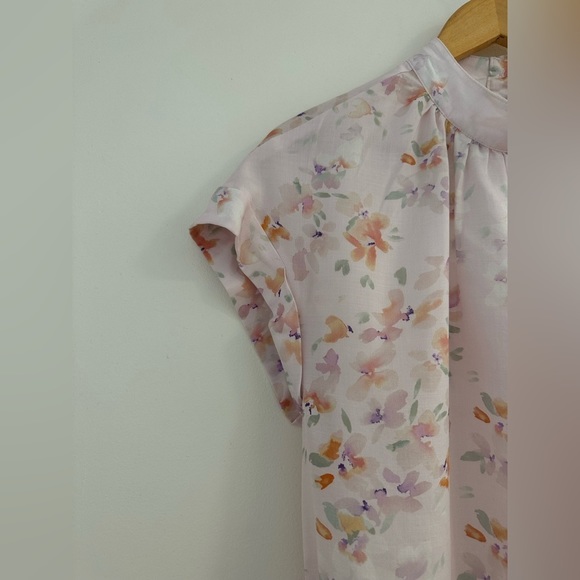 Cloth & Stone Floral Back Button Dress Size L / Pastel Pink - Picture 4 of 11